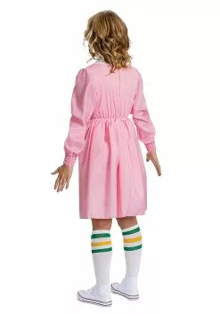 Disguise Stranger Things Deluxe Pink Dress Eleven Costume For Women -Scary Costumes store stranger things adult deluxe pink dress eleven costume alt 2