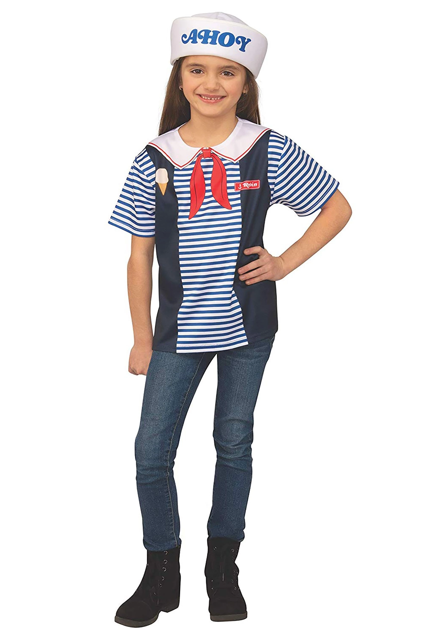 Rubies Costume Co. Inc Stranger Things Robin's Scoops Ahoy Uniform Kids Costume 1 Rubies Costume Co. Inc Stranger Things Robin's Scoops Ahoy Uniform Kids Costume