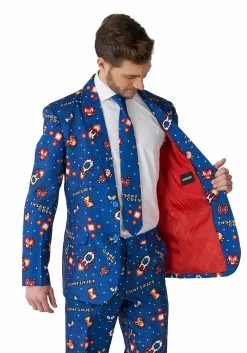 Opposuits Suitmeister Gamer Navy Suit For Men -Scary Costumes store suitmeister gamer navy mens suit alt 2
