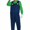 Disguise Super Mario Brothers Men's Luigi Deluxe Costume