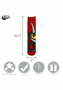 Elope The Devil Cuphead Crew Socks -Scary Costumes store the devil crew socks alt 2