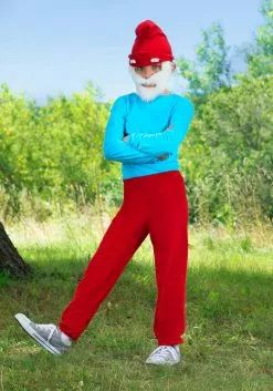 Boloparty Kids Papa Smurf Costume -Scary Costumes store the smurfs child papa smurf costume alt 3