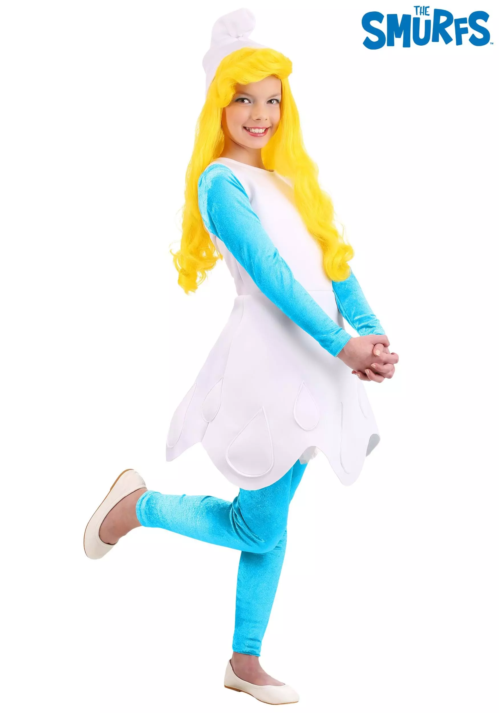 Boloparty The Smurfs Smurfette Costume For Girls 1 Boloparty The Smurfs Smurfette Costume For Girls
