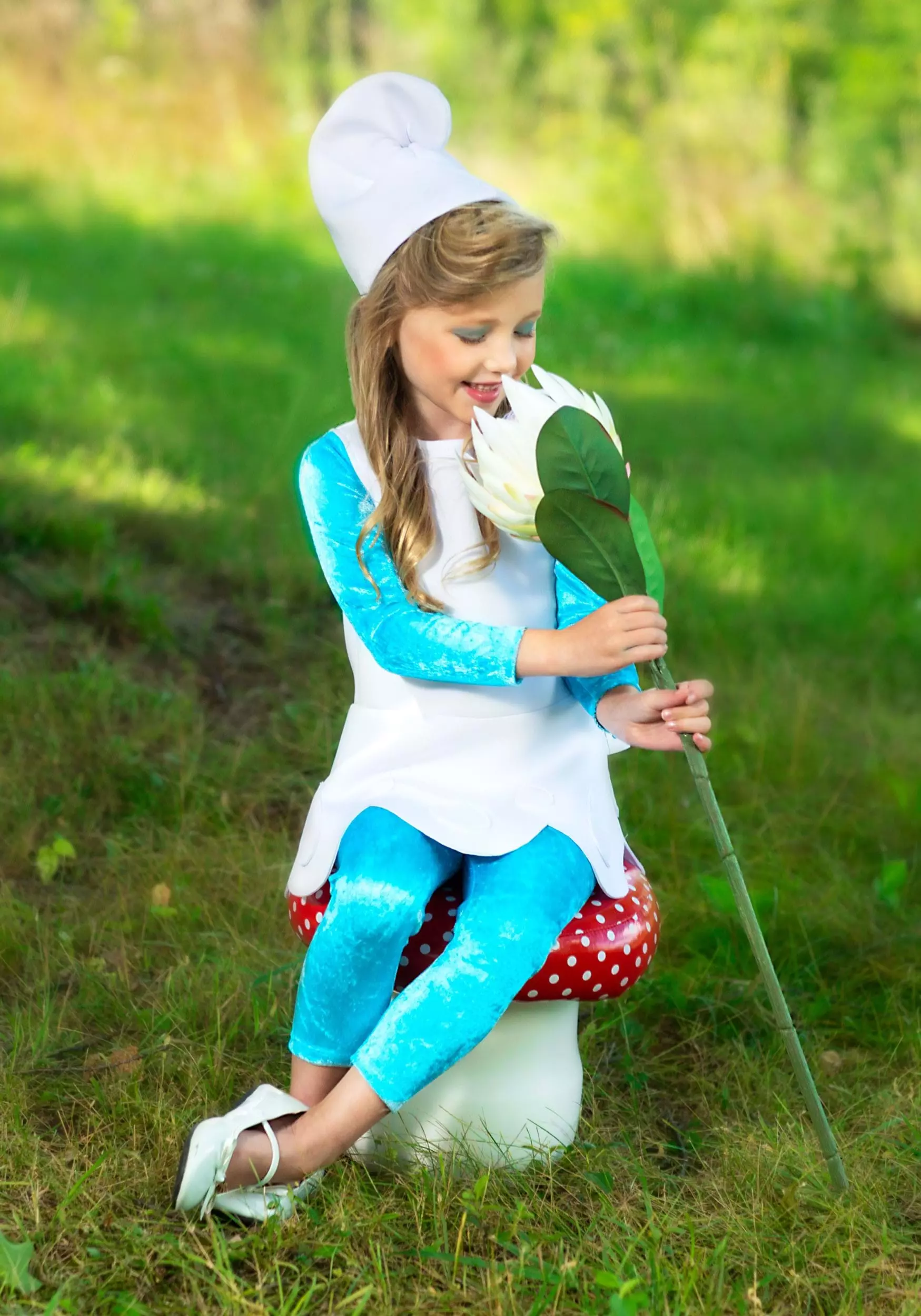 Boloparty Girl's The Smurfs Smurfette Toddler Costume 2 Boloparty Girl's The Smurfs Smurfette Toddler Costume - Image 2