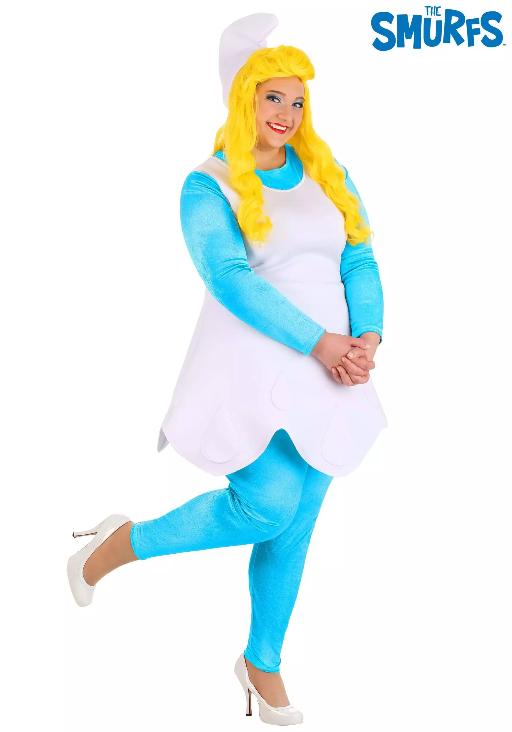 Boloparty Women's Plus Size The Smurfs Smurfette Costume 1 Boloparty Women's Plus Size The Smurfs Smurfette Costume