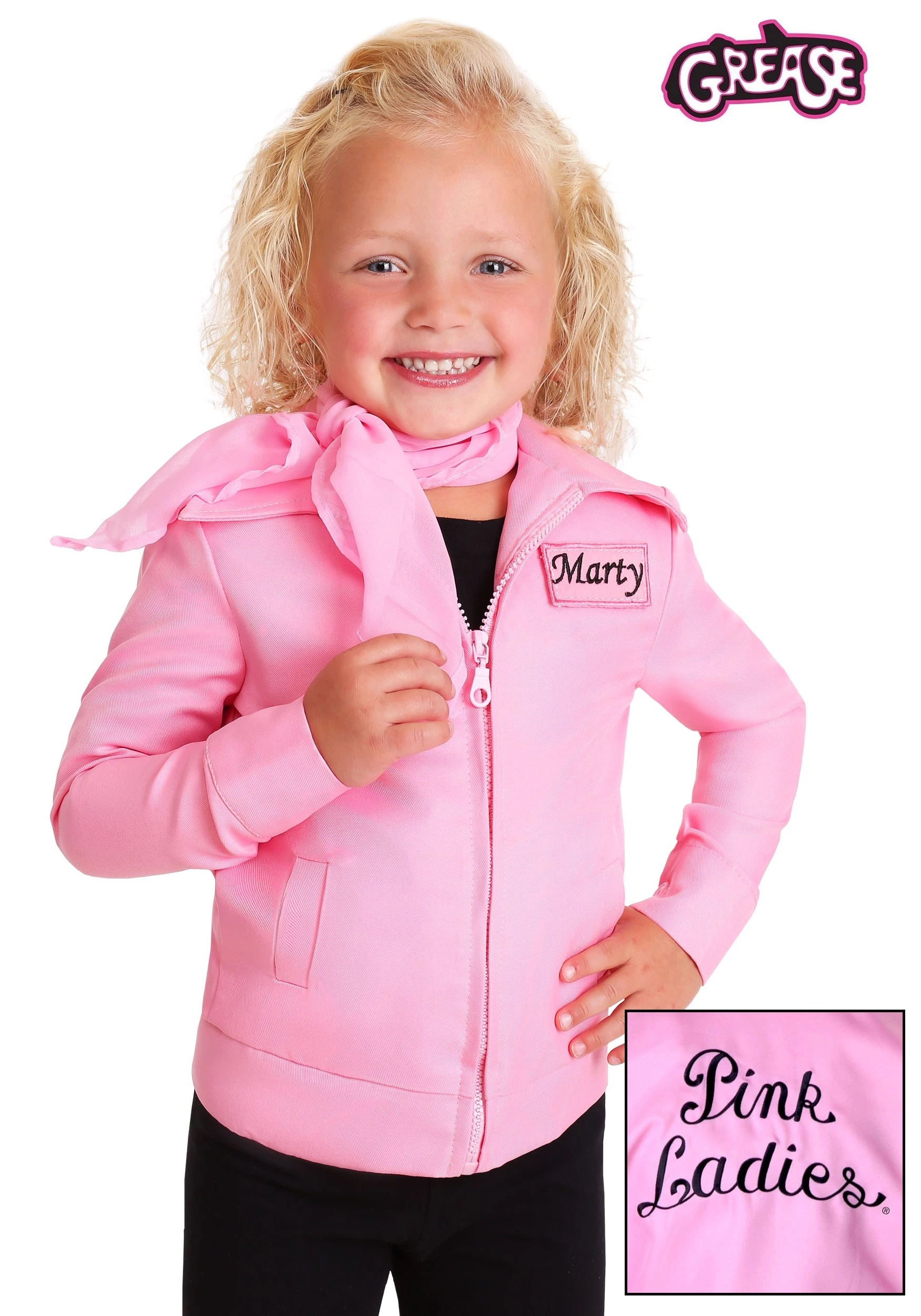 Fun Costumes Toddler Authentic Pink Ladies Jacket Costume 1 Fun Costumes Toddler Authentic Pink Ladies Jacket Costume