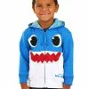 Freeze Baby Shark Blue Costume Hoodie For Toddlers