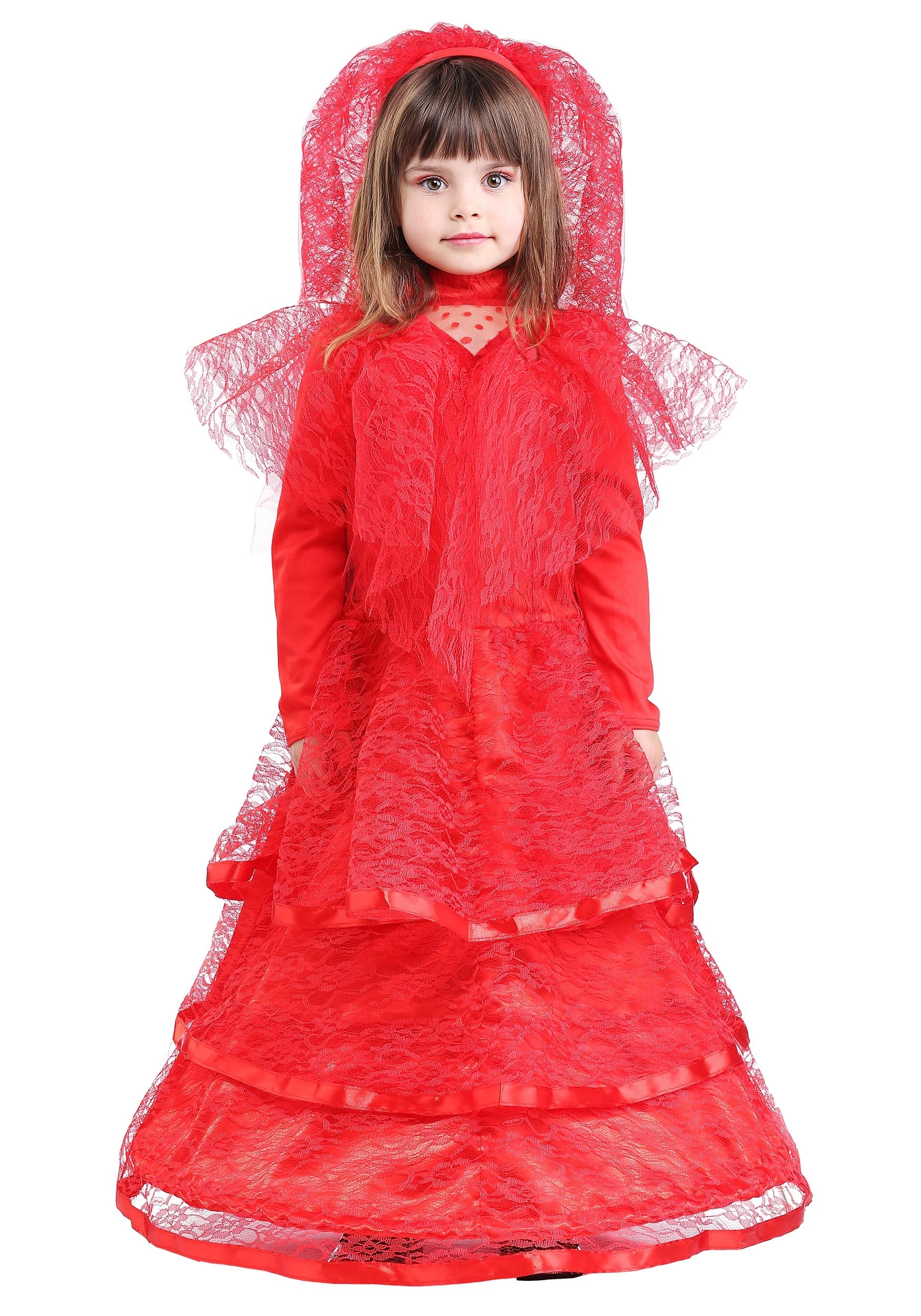 Fun Costumes Toddler's Gothic Red Wedding Dress Costume 1 Fun Costumes Toddler's Gothic Red Wedding Dress Costume