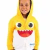 Freeze Yellow Baby Shark Costume Hoodie For Toddler's