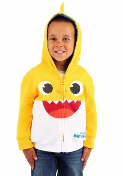 Freeze Yellow Baby Shark Costume Hoodie For Toddler's