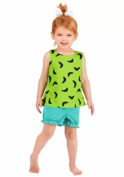 Jerry Leigh Classic Flintstones Pebbles Costume For Toddlers