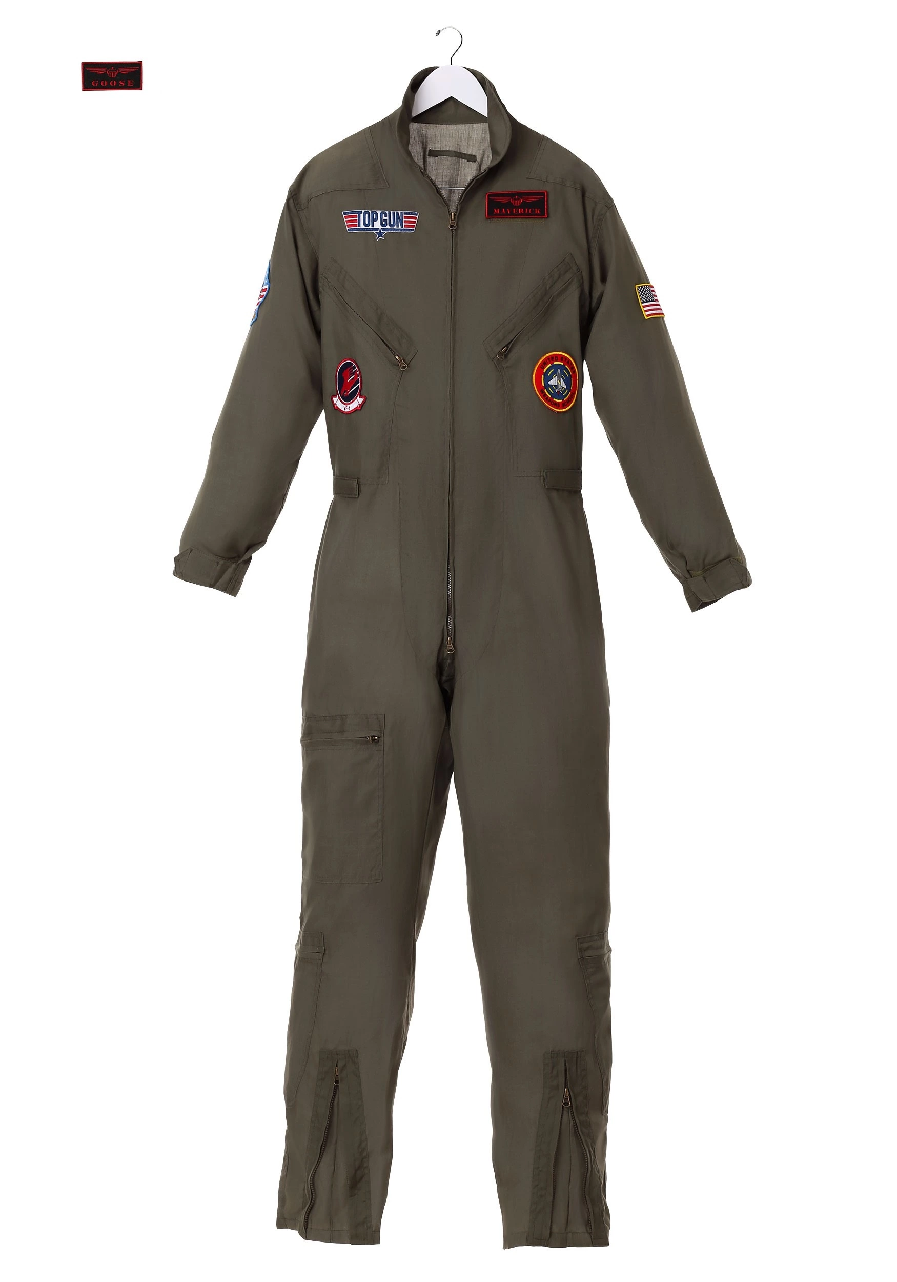 LEG AVENUE Men's Top Gun Flight Suit Costume 6 LEG AVENUE Men's Top Gun Flight Suit Costume - Image 6