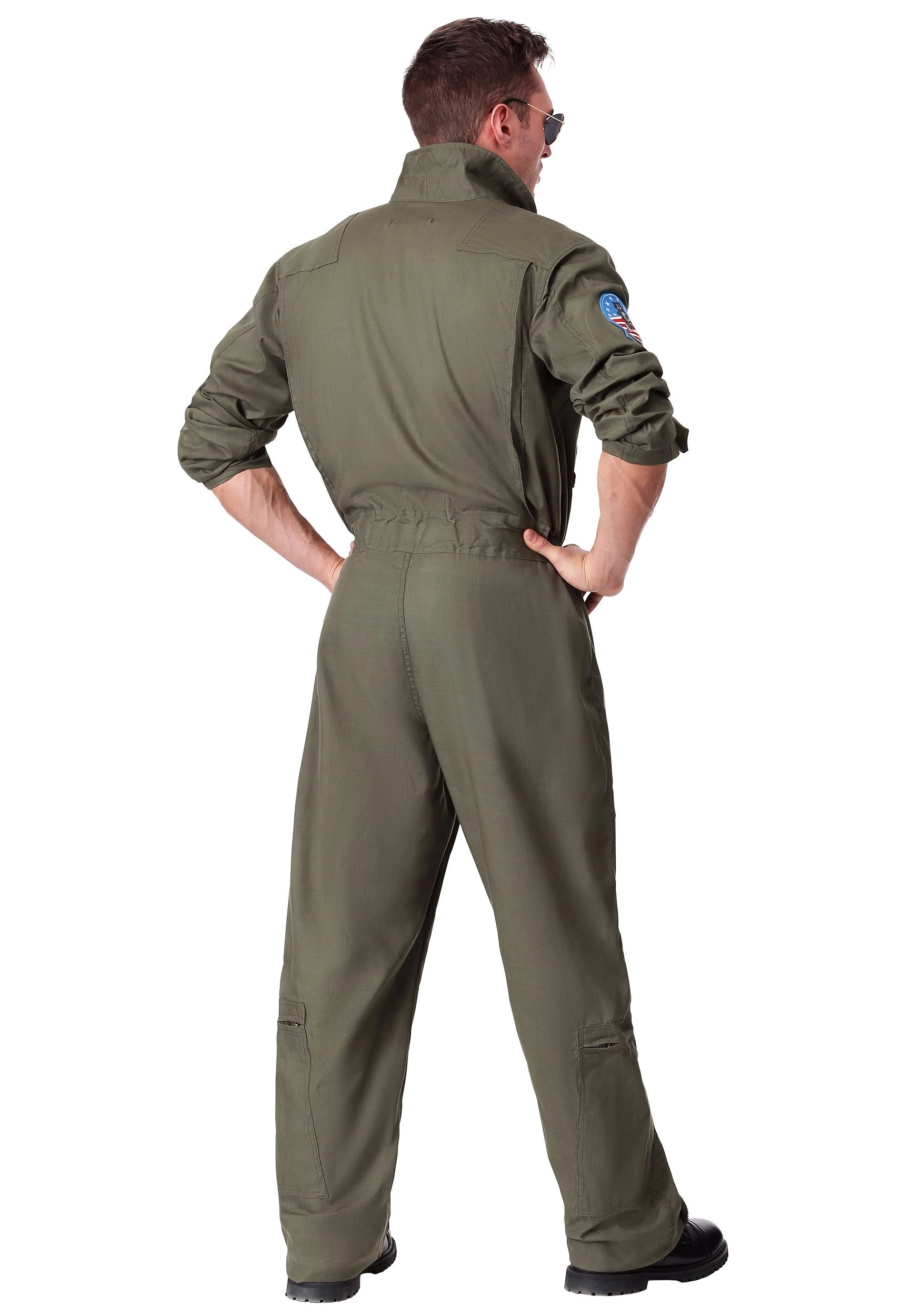 LEG AVENUE Men's Top Gun Flight Suit Costume 2 LEG AVENUE Men's Top Gun Flight Suit Costume - Image 2