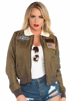 LEG AVENUE Top Gun Adult Bomber Costume Jacket