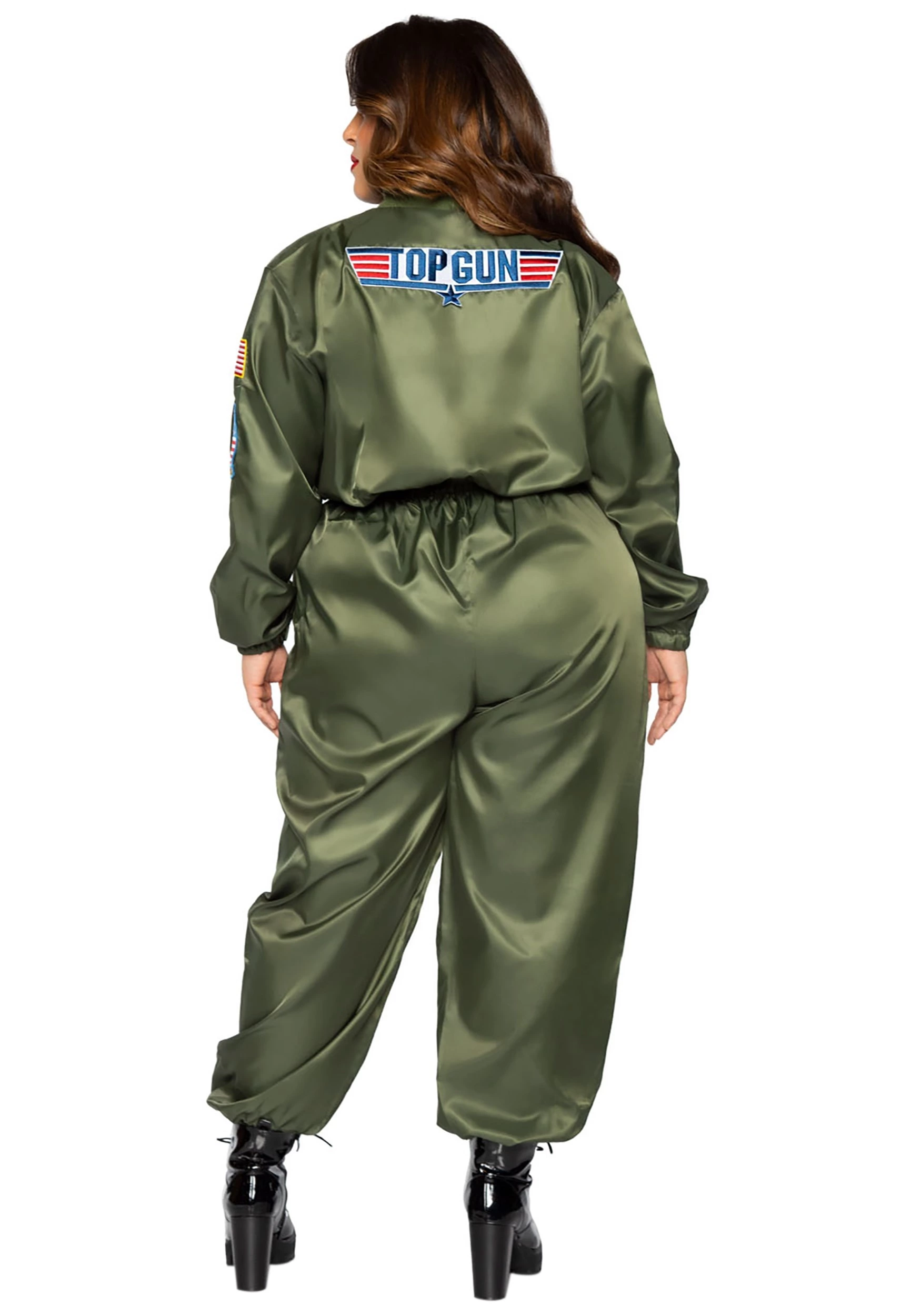 LEG AVENUE Top-Gun Women's Plus Size Flight Suit Costume 2 LEG AVENUE Top-Gun Women's Plus Size Flight Suit Costume - Image 2