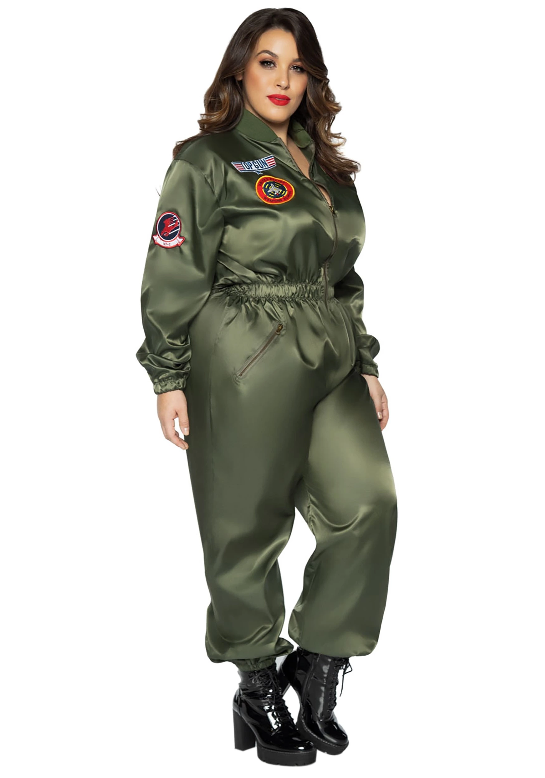 LEG AVENUE Top-Gun Women's Plus Size Flight Suit Costume 1 LEG AVENUE Top-Gun Women's Plus Size Flight Suit Costume