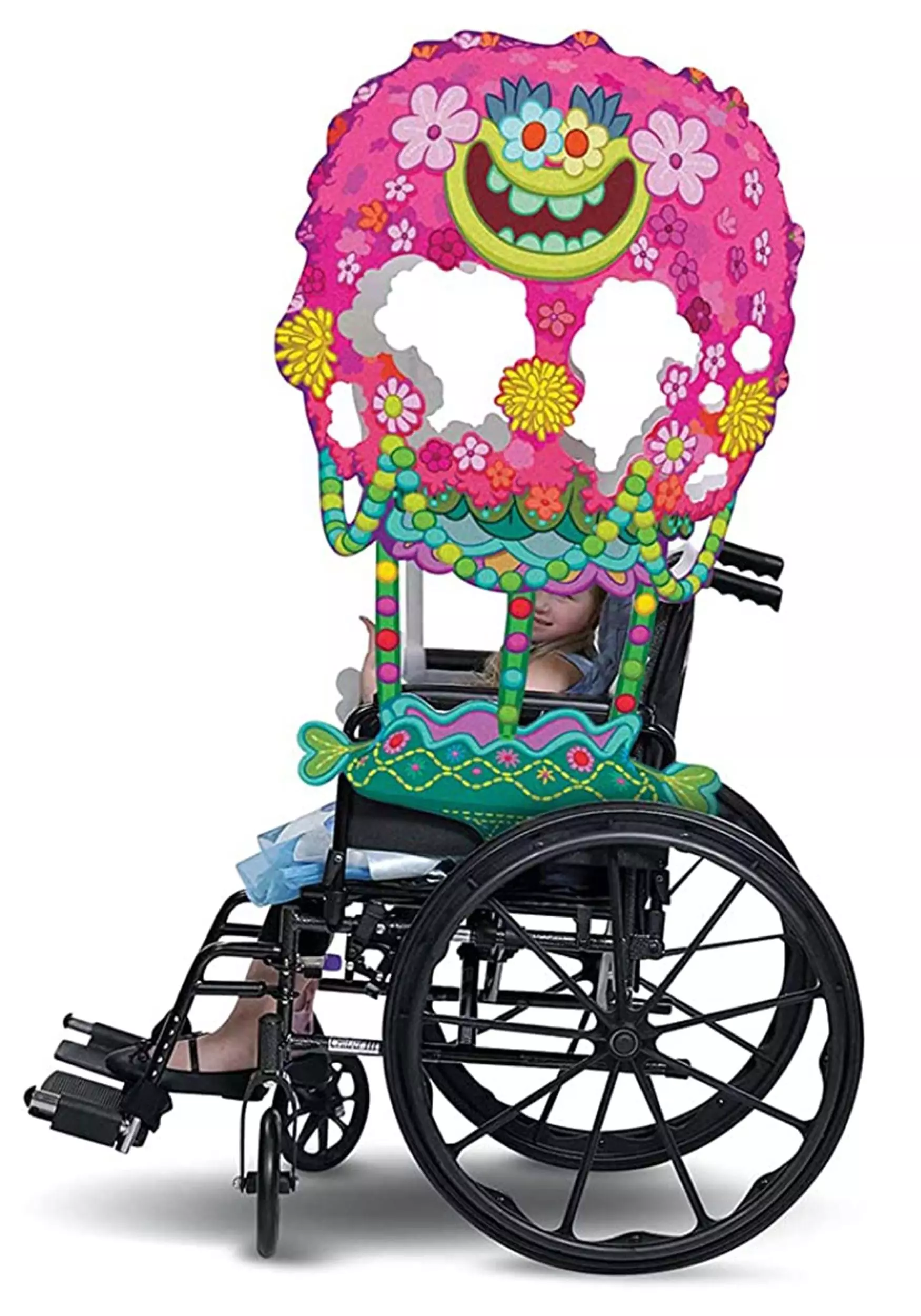 Disguise Adaptive Trolls Wheelchair Cover Costume 1 Disguise Adaptive Trolls Wheelchair Cover Costume