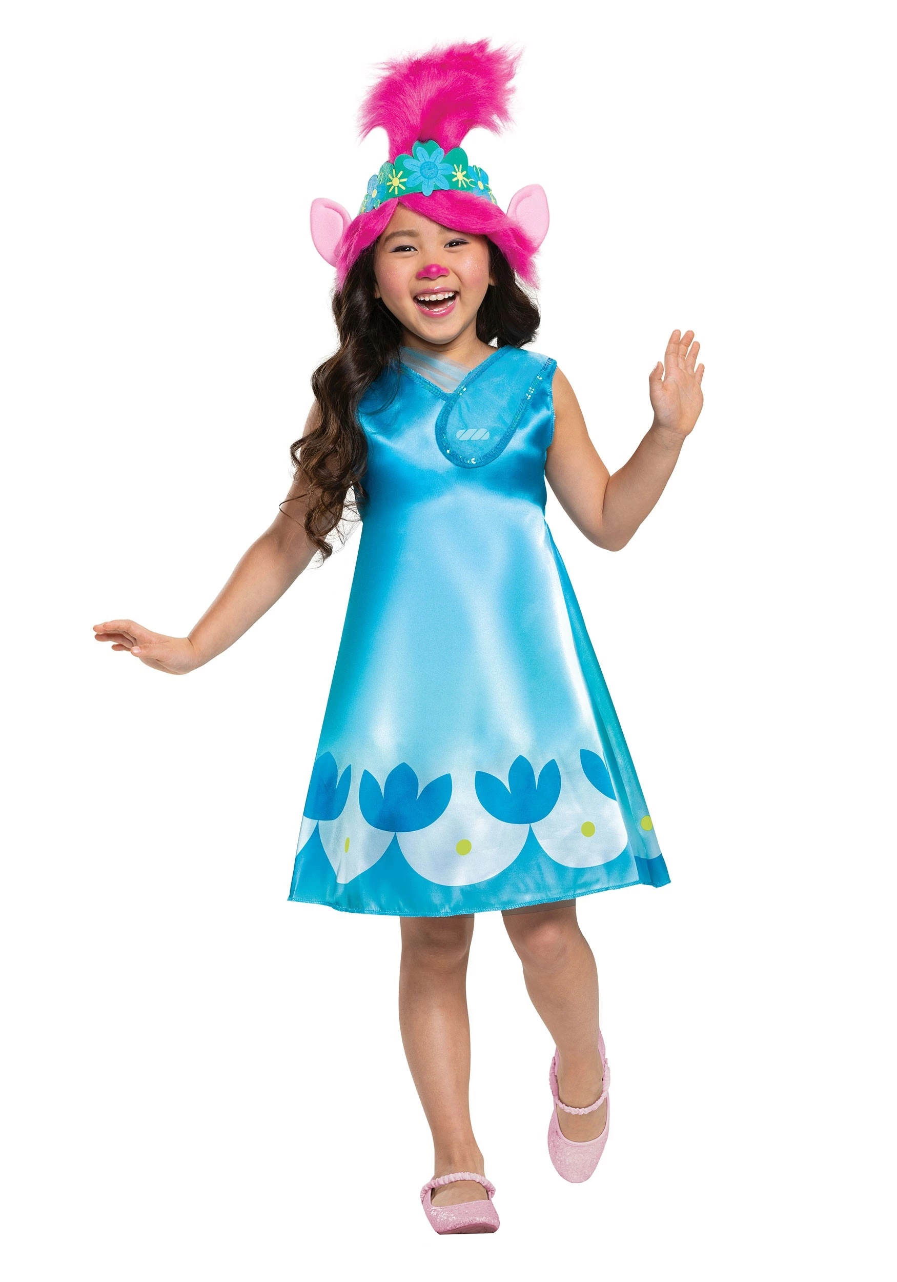 Disguise Trolls World Tour Girl's Classic Poppy Costume 1 Disguise Trolls World Tour Girl's Classic Poppy Costume