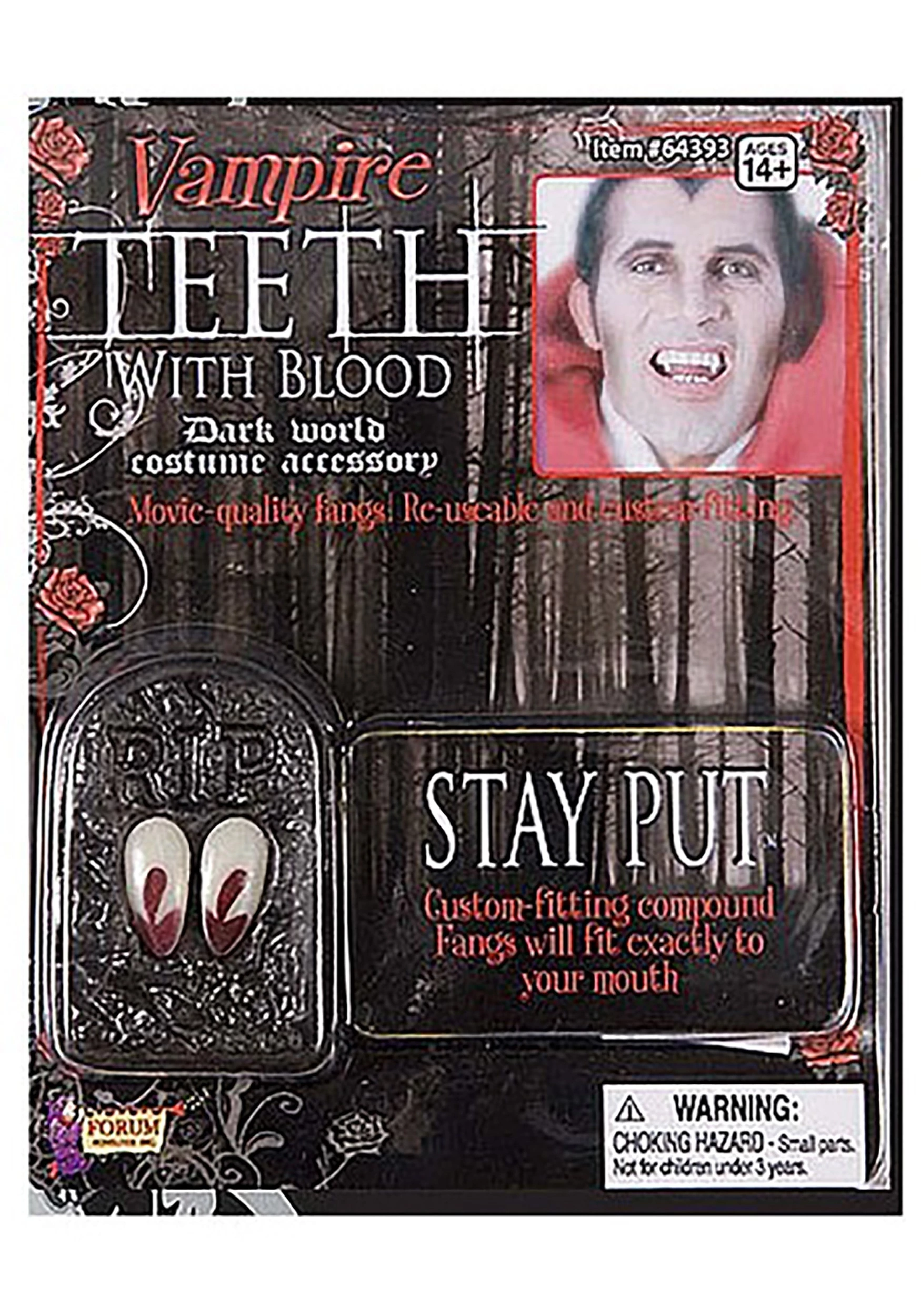 Forum Novelties, Inc Vampire Teeth With Blood Accessory 1 Forum Novelties, Inc Vampire Teeth With Blood Accessory