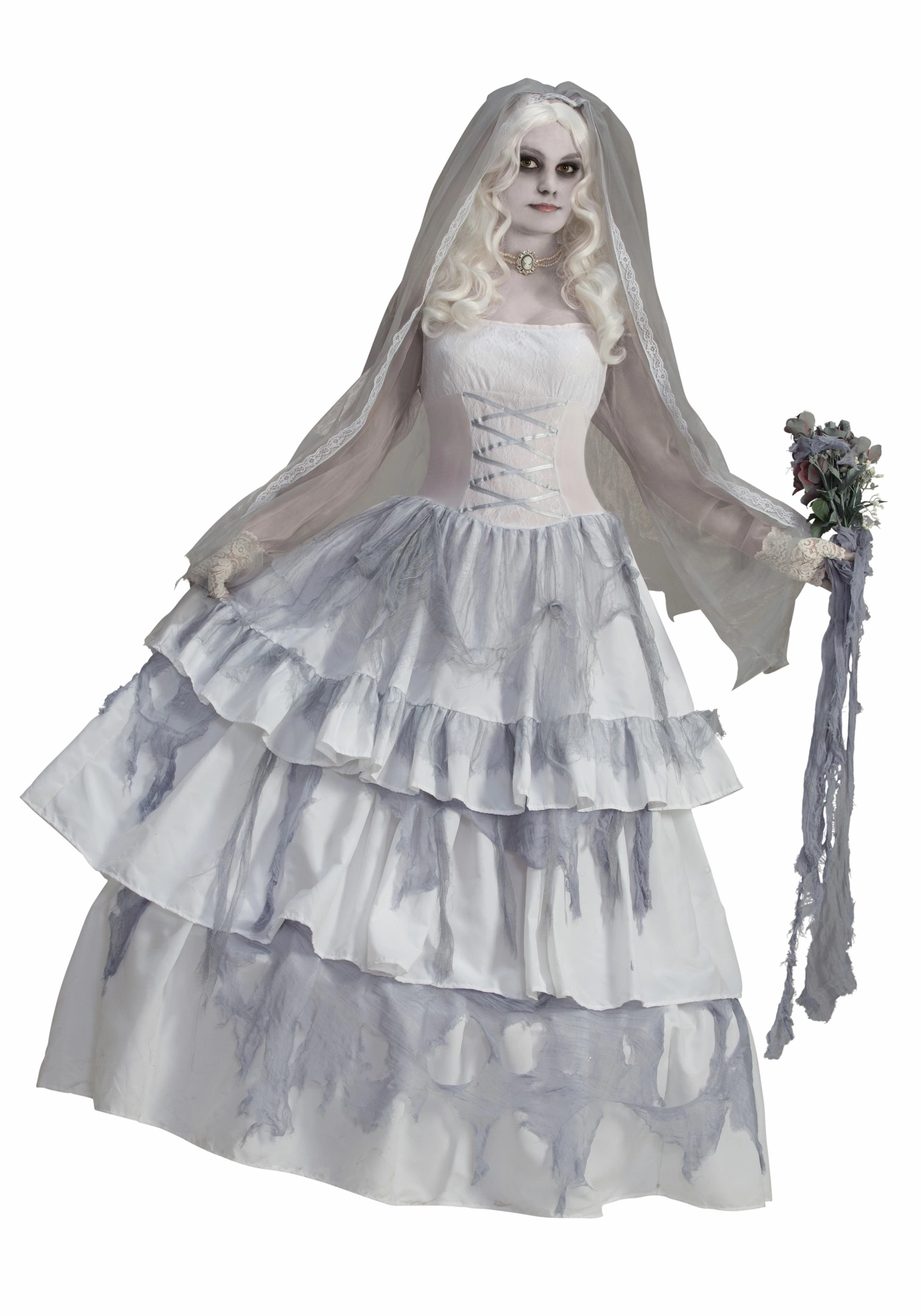 Forum Novelties, Inc Victorian Ghost Bride Costume 1 Forum Novelties, Inc Victorian Ghost Bride Costume