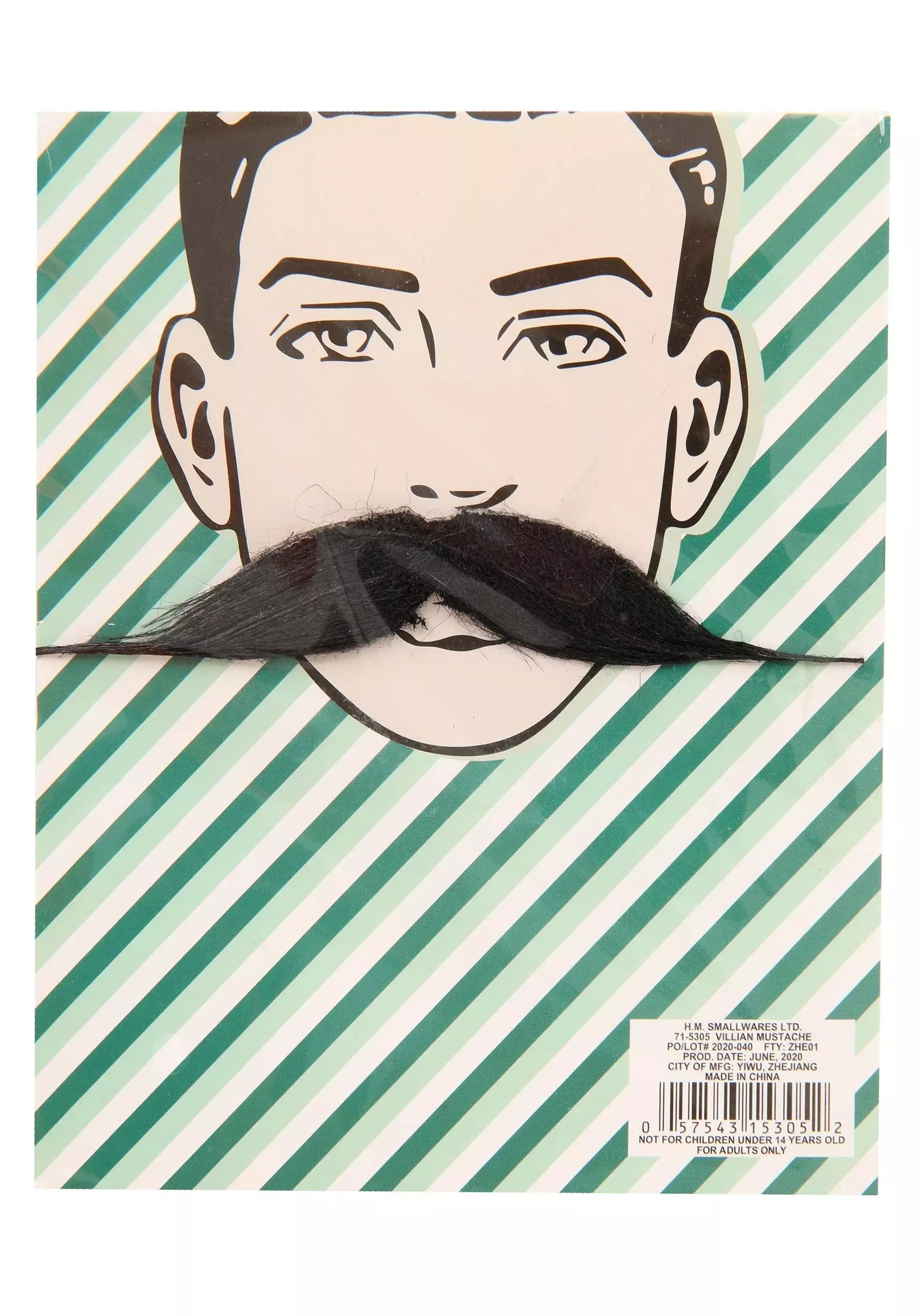 H.M. Smallwares Villain Mustache Costume Accessory 1 H.M. Smallwares Villain Mustache Costume Accessory