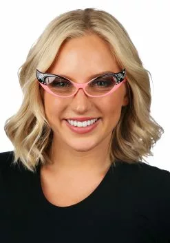 Elope Pink/Clear Vintage Cat Eyes Glasses