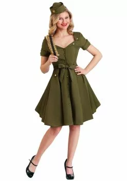 Fun Costumes Women's Vintage Combat Cutie Costume