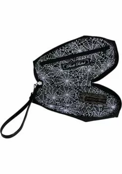 Rock Rebel Shop We Belong Dead Glittery Faux Patent Coffin Wallet -Scary Costumes store we belong dead glitter patent coffin wallet alt 2