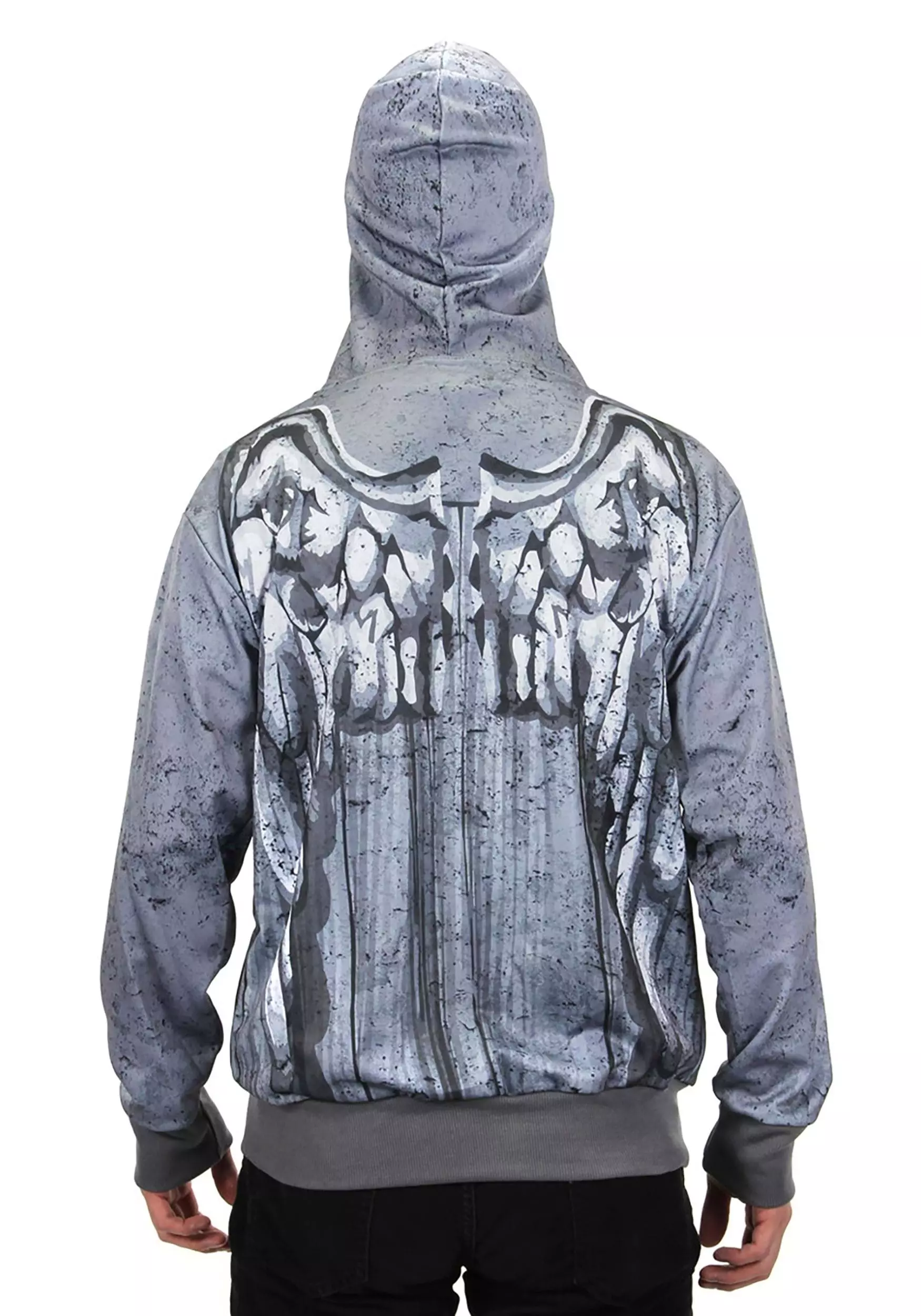 Elope Weeping Angel Men's Full Zip-Up Hoodie 2 Elope Weeping Angel Men's Full Zip-Up Hoodie - Image 2