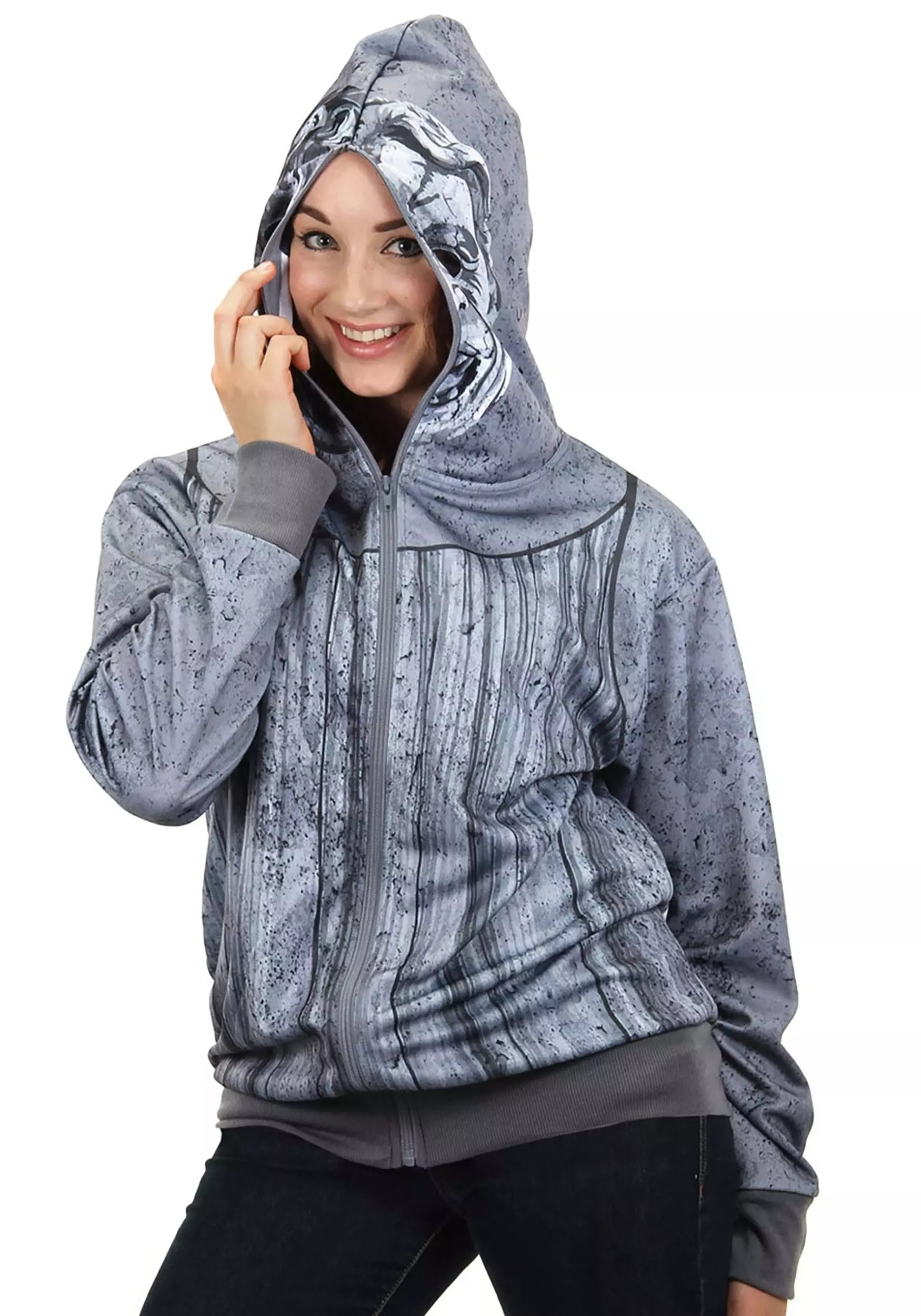 Elope Weeping Angel Men's Full Zip-Up Hoodie 3 Elope Weeping Angel Men's Full Zip-Up Hoodie - Image 3
