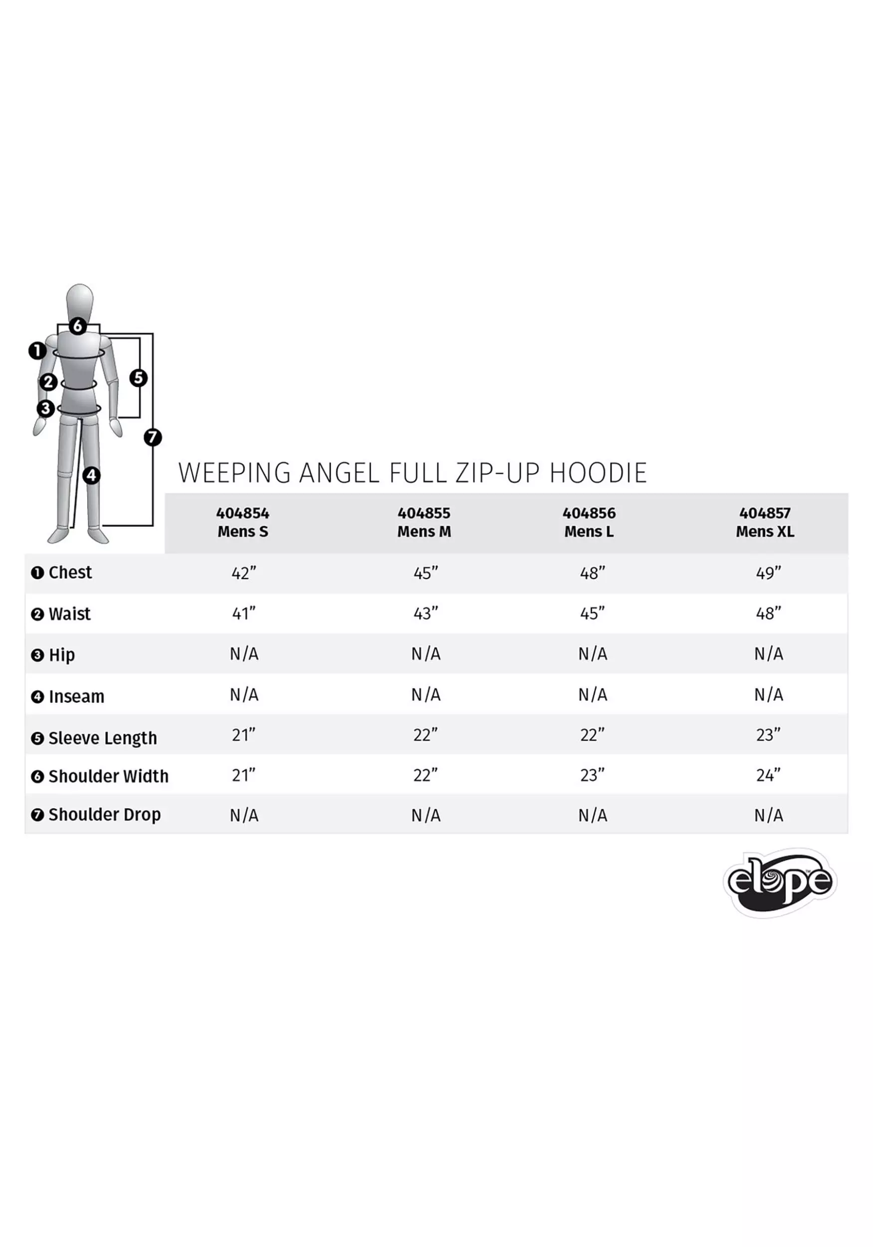 Elope Weeping Angel Men's Full Zip-Up Hoodie 6 Elope Weeping Angel Men's Full Zip-Up Hoodie - Image 6