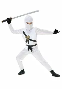 Charades White Child Ninja Costume