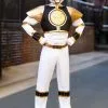 Disguise White Ranger Classic Muscle Adult Costume