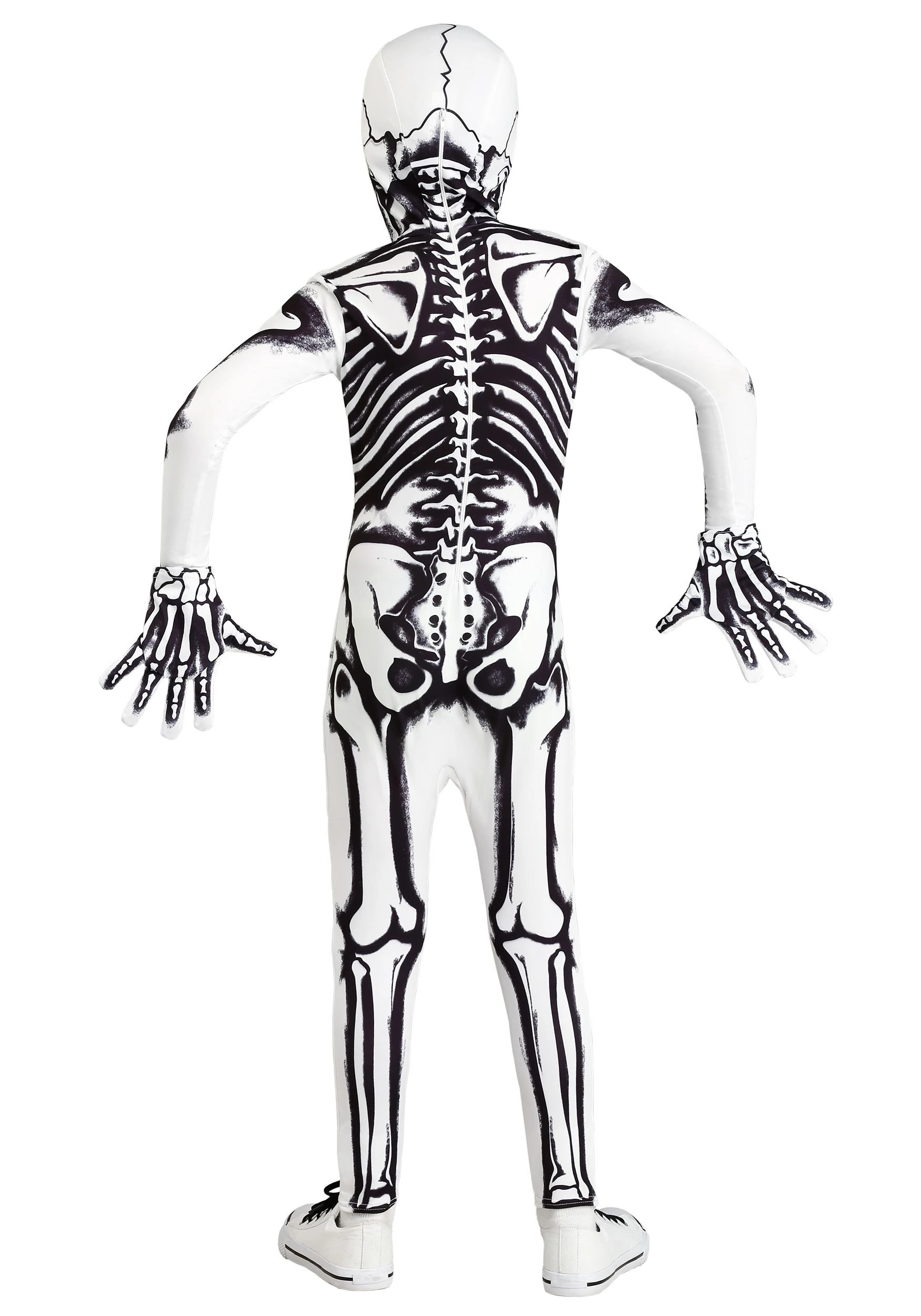 Fun Costumes White Skeleton Costume For Kids 2 Fun Costumes White Skeleton Costume For Kids - Image 2