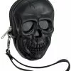 Comeco Women's Black Skull Wristlet Accessory