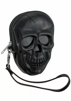 Comeco Women's Black Skull Wristlet Accessory