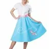 California Costume Collection Womens Blue 50's Poodle Skirt Costume