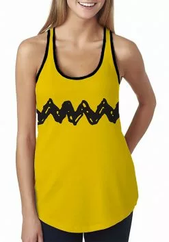 Brief Insanity Women's Yellow Charlie Brown Tank Top