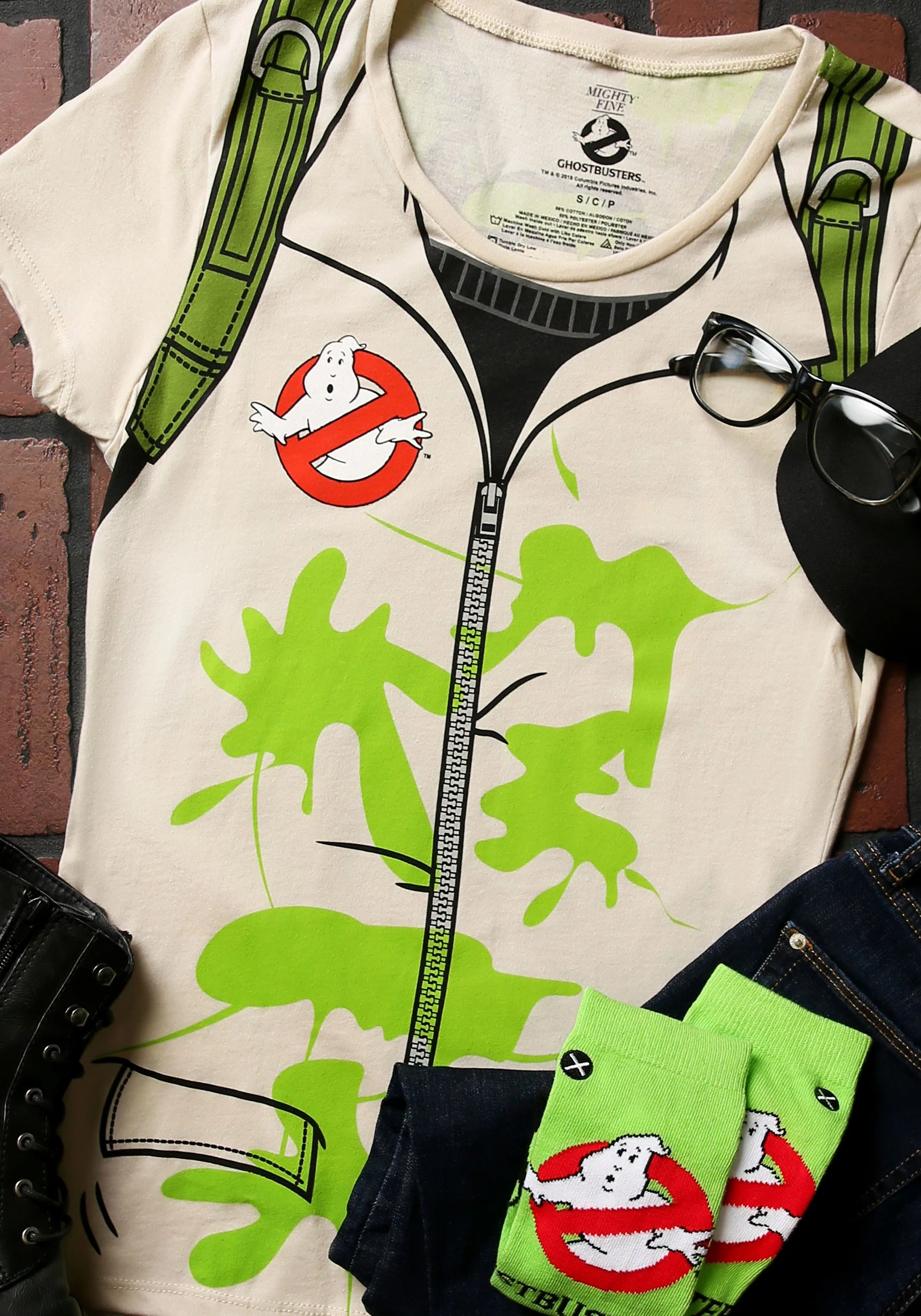 Mighty Fine Womens Ghostbusters T-Shirt Costume 1 Mighty Fine Womens Ghostbusters T-Shirt Costume