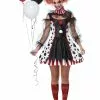 California Costume Collection Creepy Clown Costume For Women