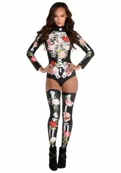 AMSCAN Floral Skeleton Costume For Women