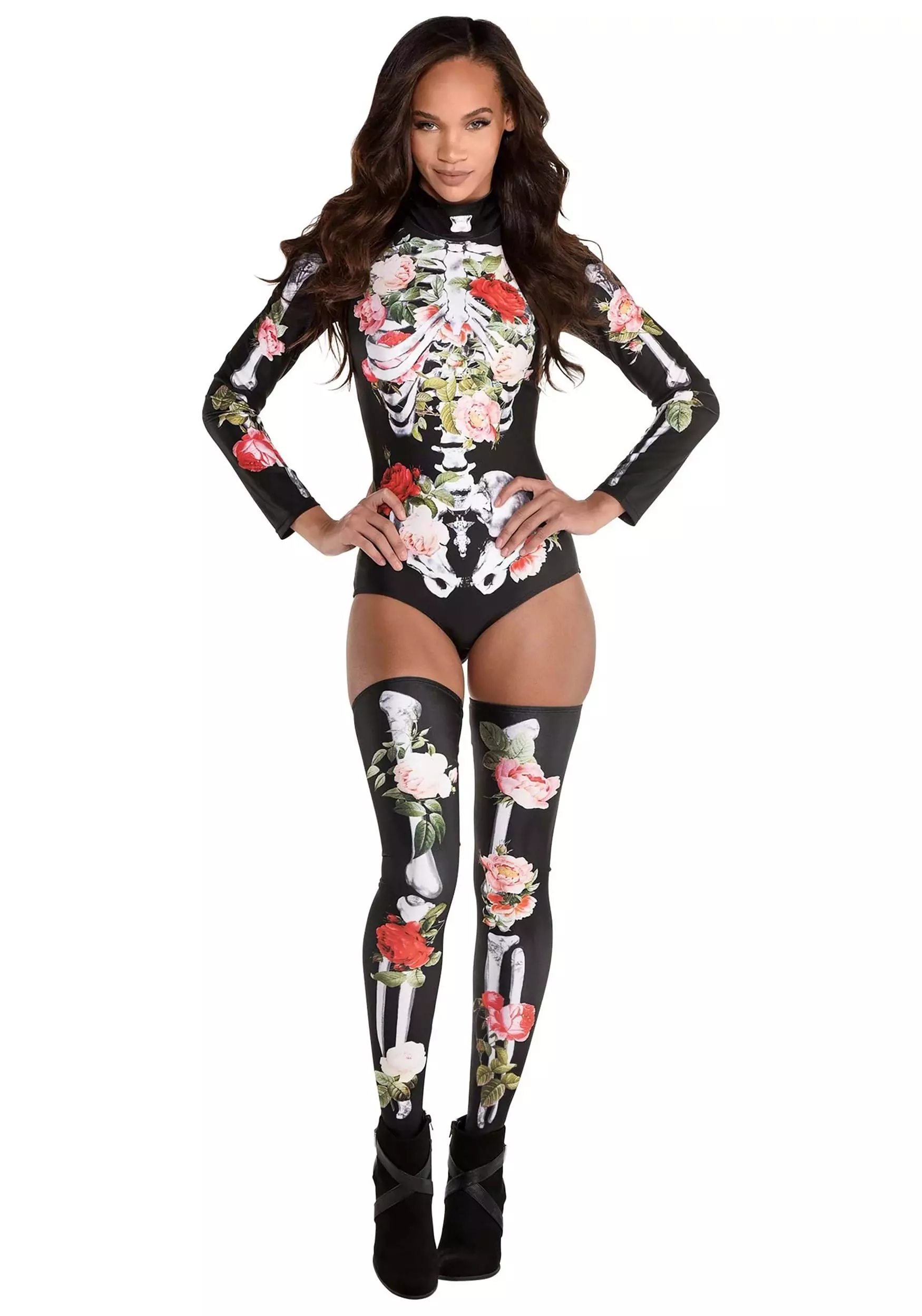 AMSCAN Floral Skeleton Costume For Women 1 AMSCAN Floral Skeleton Costume For Women
