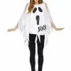 Fun World Glitter Ghost Poncho Costume For Women
