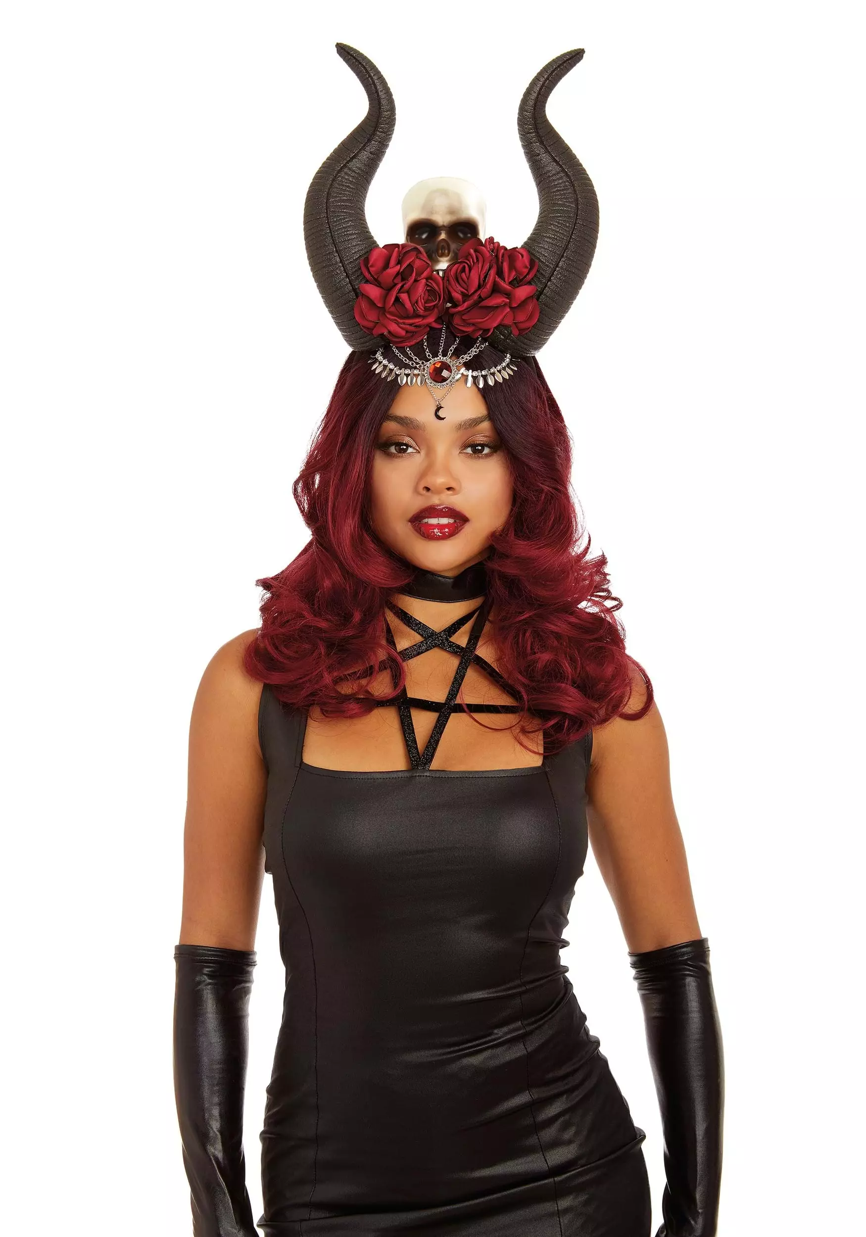 Dreamgirl Horn & Skull Women's Headpiece 1 Dreamgirl Horn & Skull Women's Headpiece