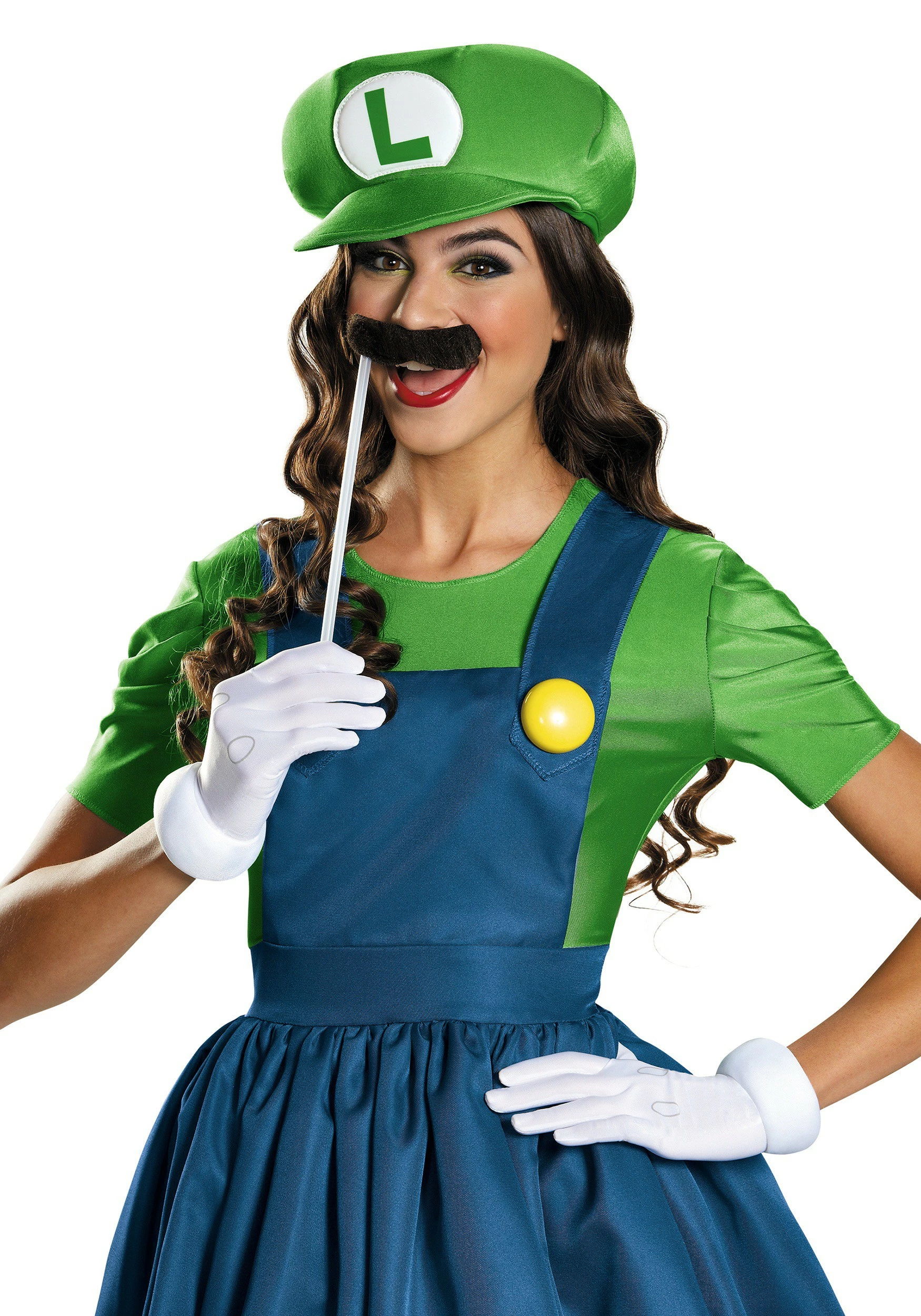 Disguise Women's Luigi Dress Costume 2 Disguise Women's Luigi Dress Costume - Image 2