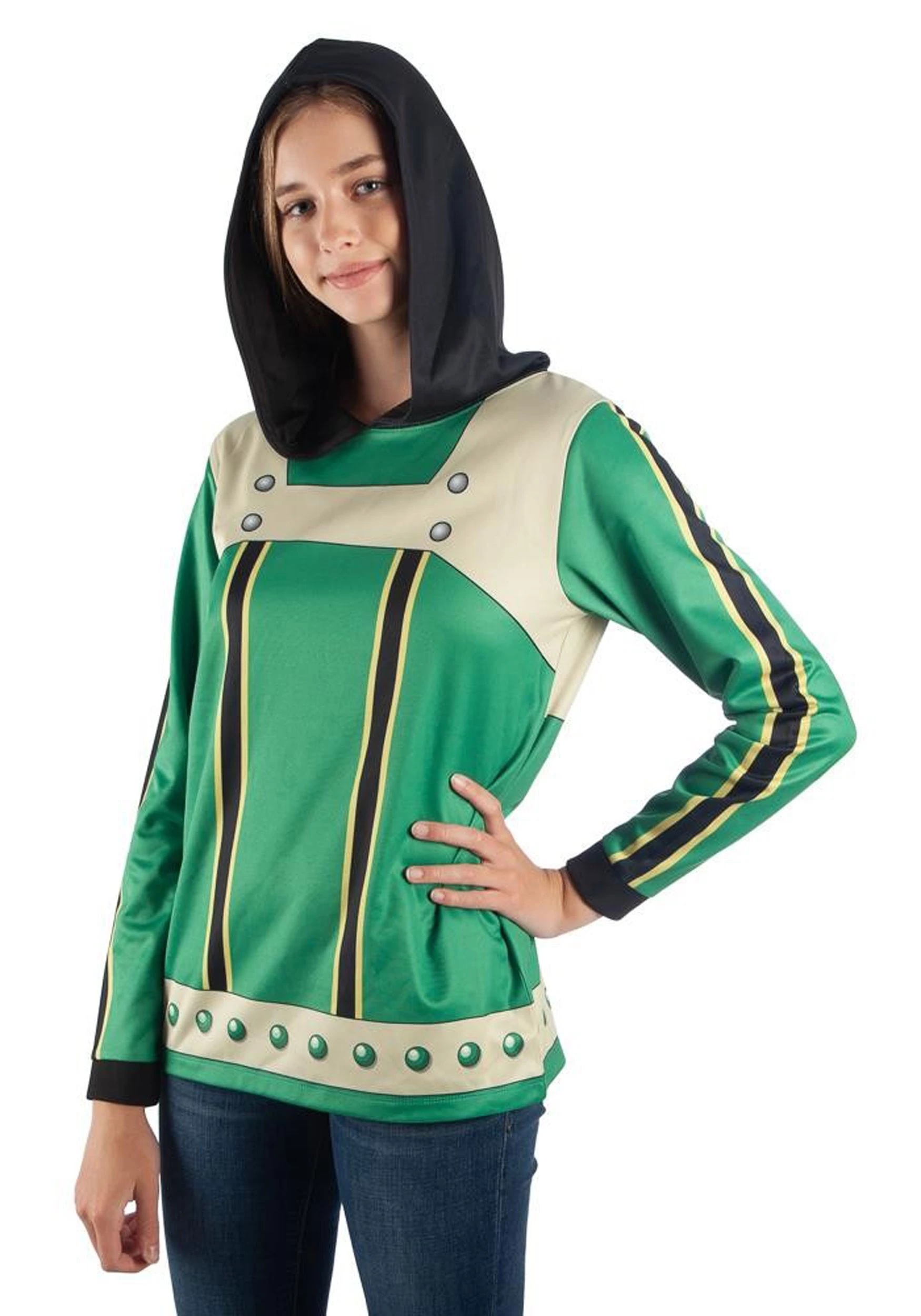 Bioworld Merchandising / Independent Sales My Hero Academia Tsuyu Asui Women's Hoodie 1 Bioworld Merchandising / Independent Sales My Hero Academia Tsuyu Asui Women's Hoodie