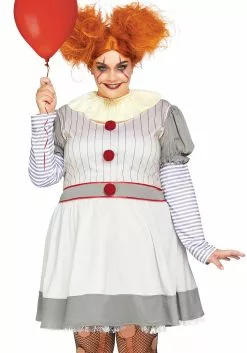 LEG AVENUE Women's Plus Creepy Clown Costume