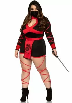 LEG AVENUE Womens Plus Size Dragon Ninja Costume