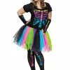 Fun World Women's Funky Punky Bones Plus Size Costume