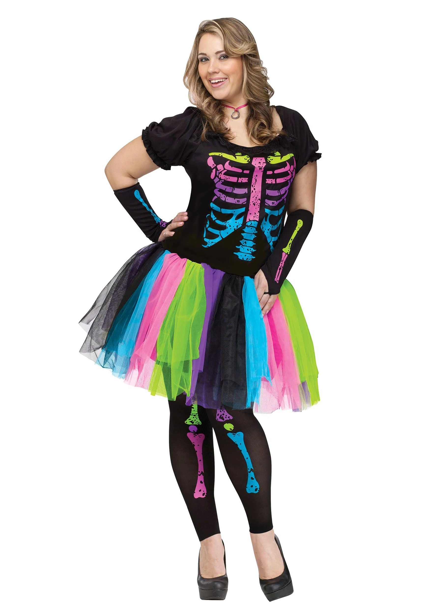 Fun World Women's Funky Punky Bones Plus Size Costume 1 Fun World Women's Funky Punky Bones Plus Size Costume